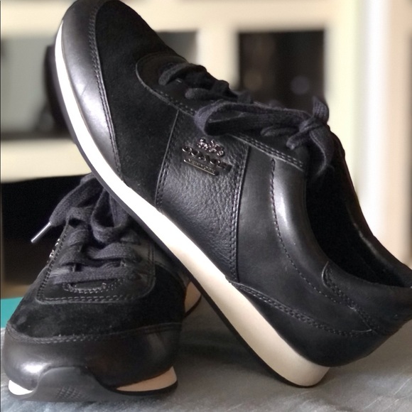 COACH Raylen Leather and Suede Sneakers - Picture 1 of 6